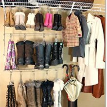 Deluxe 12-Pair Hanging Boot Storage - Double Decker Boot Caddy Hangs up