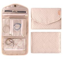 WEIBIN Jewelry Roll Foldable Travel Jewelry Case - Rings, Necklaces, Bracelets, Earrings Jewelry Storage Bag