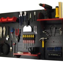 Wall Control Pegboard Organizer 4 ft. Metal Pegboard Standard Tool Storage Kit