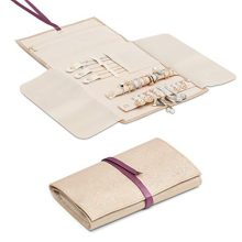 LAVIEVERT Travel Jewelry Organizer Case Foldable Jewelry Roll Jewelry Display Bag for Women Necklaces, Earrings, Rings and Bracelets