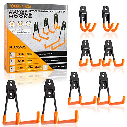 Braha USA Tool Hangers for Garage Wall - Steel Garage Storage Utility