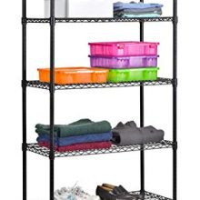 Muscle Rack 5 Shelf Black Wire Mobile Shelving Unit, 72" Height