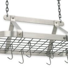 Enclume Décor Classic Oval Ceiling Pot Rack, Stainless Steel