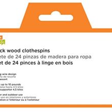 Honey-Can-Do Wood Clothespins with Spring, 24-Pack
