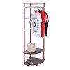Aviat Coat Rack Free Standing Holder,Flexible Universal Pulley&Super Easy