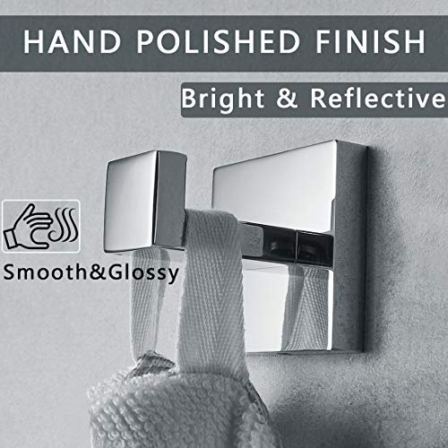 JOMAY Towel Hook for Bathroom Kitchen, Mirror Polished SUS 304 Stainless Steel