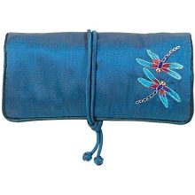 MMA Travel Jewelry Case Jewelry Roll Jewelry Travel Case Louis C. Tiffany Design Blue Jewelry Roll