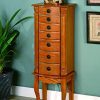 Coaster Classic Oak Jewelry Armoire, Honey