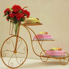 WUPYI 3-Tier Cupcake Stand,Bike Shape Cake Stand Cupcake Stand Metal Cake