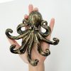 HERNGEE Med-Style Octopus Key Hooks Antique Bronze Cast Iron Decorative