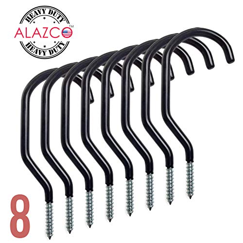 ALAZCO 8pc Heavy Duty Bike Hook & Utility Storage - Space Maximizer