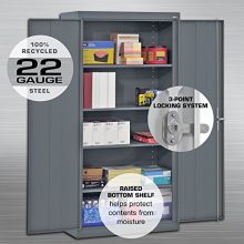 Sandusky Lee, Welded Steel Classic Storage Cabinet, 4 Adjustable Shelves