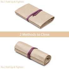 LAVIEVERT Travel Jewelry Organizer Case Foldable Jewelry Roll Jewelry Display Bag