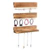 Y&Me Set of 3 Jewelry Organizer Wall Mounted,Wood Hanging Jewelry Organizer