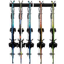 Odoland Ski Rack, 5 Pairs of Ski Snowboard Rack Wall Mount, Home and Garage Ski