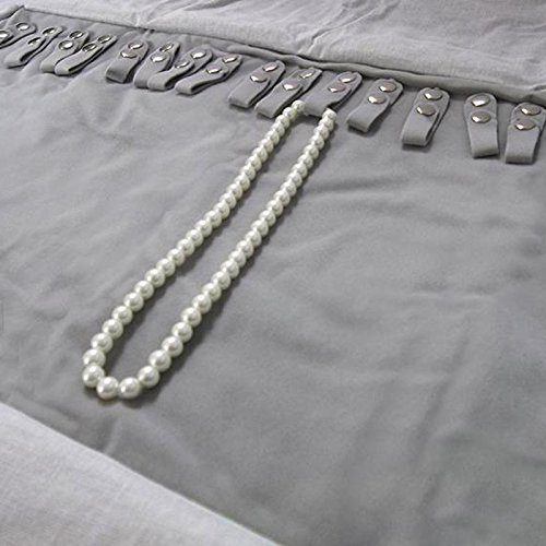 treachi Portable Jewelry Roll Necklace Travel Storage Displays Holder