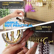 Large Wall Mounted Rustic Jewelry Organizer | Premium Decorative Mesh &Grooved