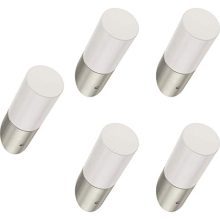 Franklin Brass Modern Slant Hook, 2-1/4", Pure White and Satin Nickel