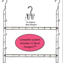 Deluxe 12-Pair Hanging Boot Storage - Double Decker Boot Caddy Hangs up