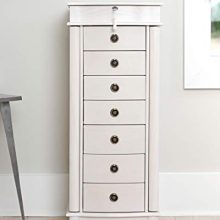 Alveare Home North Jewelry Armoire, WHITE