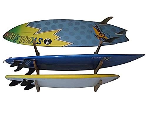 COR Surf Surfboard Wall Rack | Holds 3 Surfboards | Bamboo Home Storage Mount
