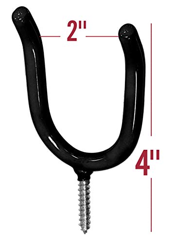 ALAZCO 16 Black Vinyl Coated Steel Wall Mount Screw-in Heavy Duty Tool