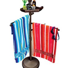 O2COOL Pool & Spa Valet, Adjustable Pool & Patio Towel Holder, Towel Holder