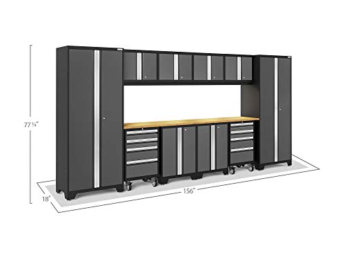 NewAge Products Bold 3.0 Gray 12 Piece Set, Garage Cabinets