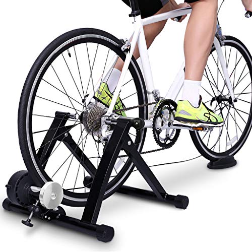 Bike Trainer Stand | Exercise Magnetic Stand with Noise Reduction Wheel