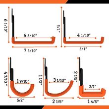 CoolYeah Steel Garage Storage Utility Double Hooks, Heavy Duty