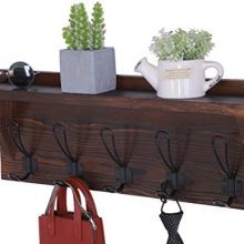 Set of 2 Entryway Coat Rack Wall Mounted with Shelf Rustic Coat Hooks