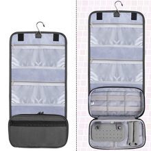 Teamoy Hanging Jewelry Organizer, Foldable Jewelry Travel Roll Case for Rings
