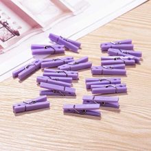 50 PCS Small Transparent Plastic Tool Paper Clips Clothespins Clip Clothing Line Clip
