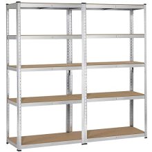 Yaheetech Heavy Duty Adjustable 5-Shelf Garage Shelving Storage Shelf Steel