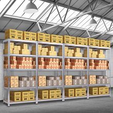 Giantex 4 Pcs 5-Tier Storage Shelves, Garage Shelving Units, Tool Utility Shelves