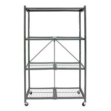 Effortless Storage Solutions with the General Purpose Foldable 4-Shelf Rack