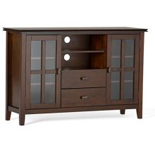 Simpli Home Artisan Solid Wood 53 inch Wide Contemporary TV Media Stand