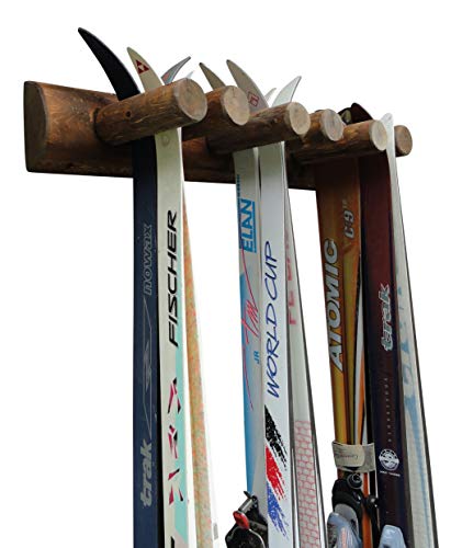 6 Place Wall Ski Rack, Canyon Brown