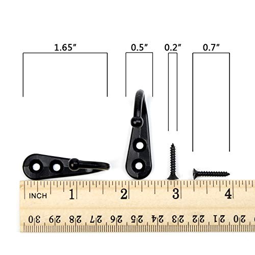 36 Pieces Coat Hooks Wall Mounted Robe Hook Single Coat Hanger No Scratch
