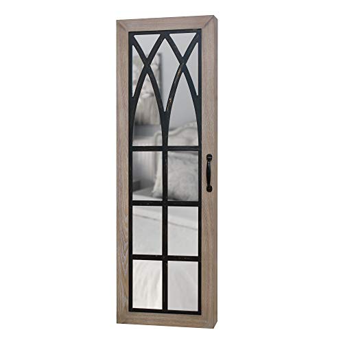 FirsTime & Co. Rustic Arch Jewelry Armoire Accent Wall Mirror