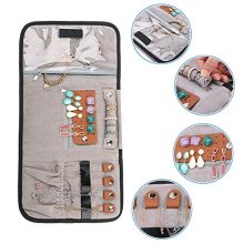 Lekesky Travel Jewelry Organizer Foldable Jewelry Roll Bag for Necklaces