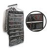 Premium Dual-Sided Hanging Jewelry Organizer with 44 Transparent Zippered Pockets – Perfect for Accessories, Makeup & More