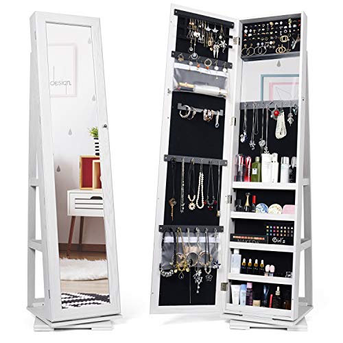 Titan Mall Armoire Jewelry Cabinet Standing Jewelry Organizer Jewelry Armoire
