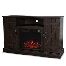 BELLEZE Veropeso 46 Inch Fireplace Heater Television Stand for TV's Up to 50"
