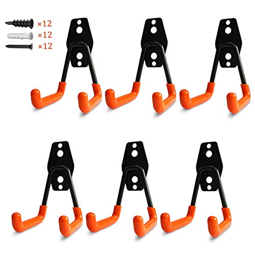 Garage Storage Hooks, Heavy Duty Storage Utility Hooks, Steel Wall Mount Hooks