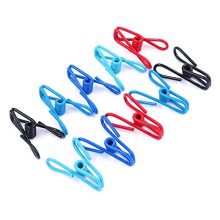 Swpeet 50 Pieces Multi-Purpose Metal Wire Clip Windproof Clothespin Metal Clips