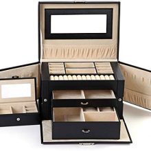 ABO Gear Box Jewelry Case Jewlery Organizers Storage with Lock