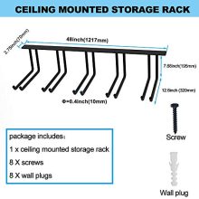 FRMSAET Ceiling Mounted Storage Heavy Duty Metal 48 inch Overhead Garage