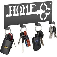Decorative Wall Mounted Key Holder | Modern Key Holder with 4 Hooks