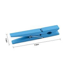Faxco 60 Pcs 2.8'' Colored Wooden Clothespins, Photo Paper Peg Hang Pins